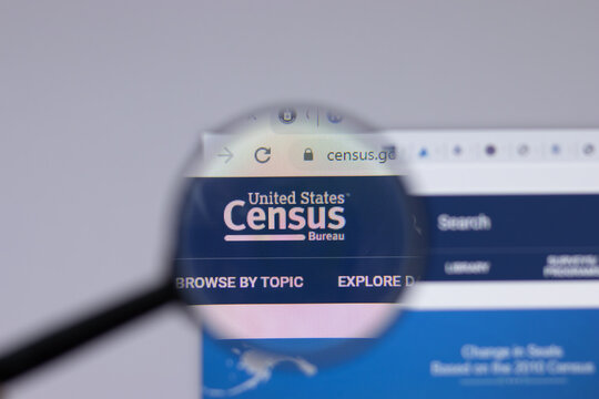 New York, USA - 26 April 2021: United States Census Bureau census.gov logo  close-up on website page, Illustrative Editorial. Stock Photo | Adobe Stock