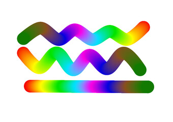 Linie powstałe w wyniku zastosowania przejść tonalnych pomiędzy różnokolorowymi figurami geometrycznymi. © boguslavus