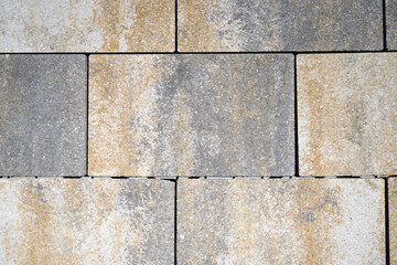 Pavement slabs as terrace covering with a strong structure can also be used well as a background