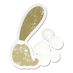 traditional broom stick grunge sticker