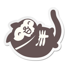 halloween cat sticker