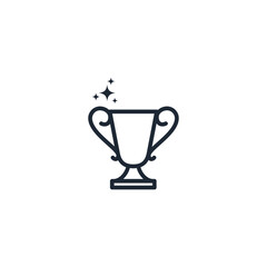 trophy icon champion symbol logo template