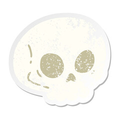 spooky skull grunge sticker