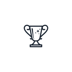 trophy icon champion symbol logo template