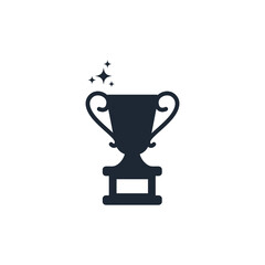 trophy icon champion symbol logo template