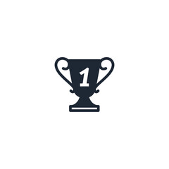 trophy icon champion symbol logo template