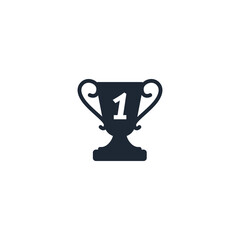 trophy icon champion symbol logo template