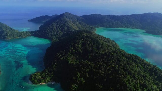 Beauty beach with coastline in Thailan