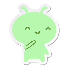 small alien sticker
