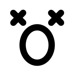 shocked dead face icon