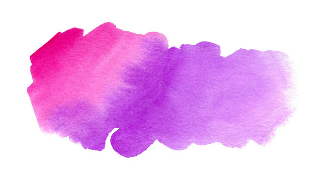 Abstract watercolor background. Hand drawn watercolor spot, violet and pink colors