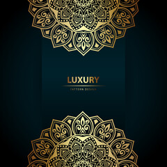 Luxury mandala background, decorative background with an elegant mandala design, Luxury Mandala Islamic Background with Arabesque Pattern, Ornamental Background . Wedding card, Cover.