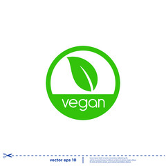 vegan stamp icon symbol