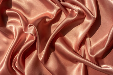 Abstract luxury beige silk, Satin fabric texture, soft blur background, elegant wallpaper design