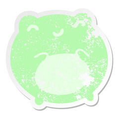 cute cartoon frog grunge sticker