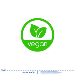 vegan stamp icon symbol