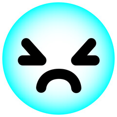 simple unimpressed face circle