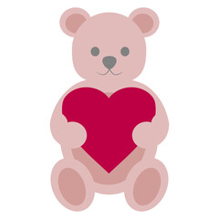 teddy bear holding heart