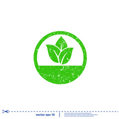 vegan stamp icon symbol