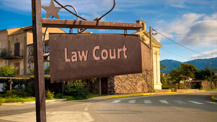 Street Sign to Law Court