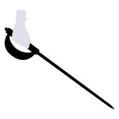 hand holding fencing sword