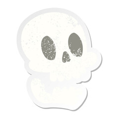spooky halloween skull grunge sticker