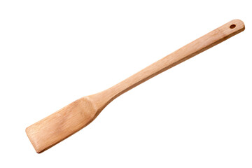 Wooden cooking flat spatula.