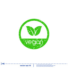 vegan stamp icon symbol