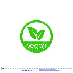 vegan stamp icon symbol