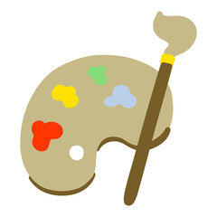 artist palette and brush