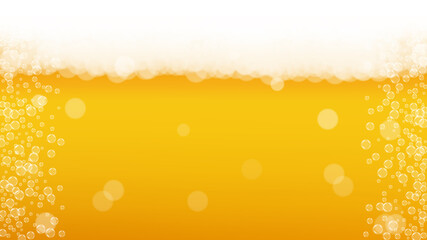 Splash beer. Background for craft lager. Oktoberfest foam.