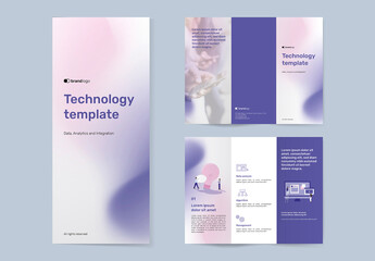 Editable Technology Brochure Layout Set