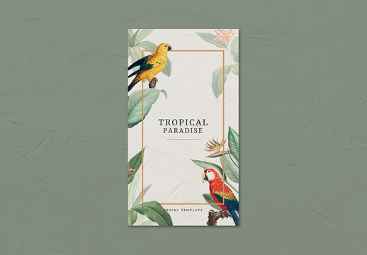 Tropical Paradise Social Story Layout