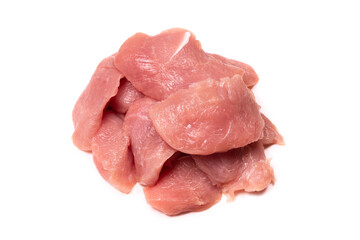 Turkey fillet isolated on a white background.