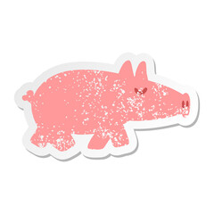 long snout pig grunge sticker