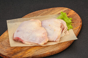 Raw chicken hip for cooking