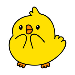 cute surprised baby bird