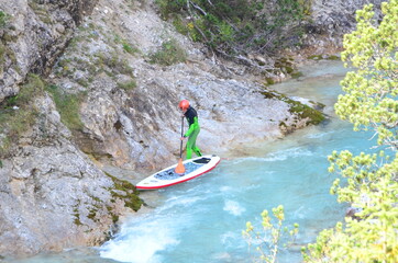 Karwendel Fluss stand up paddeln