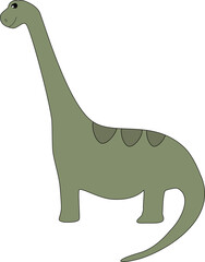 dinosaur cartoon vector illustration