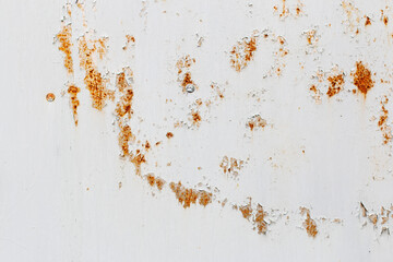 Grunge background metal plate with old paint and rust.