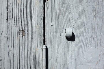 Detail of a wooden double door