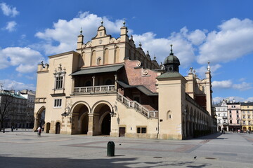 Obraz premium Krakow, historic old town, main square, monuments, city in Poland,