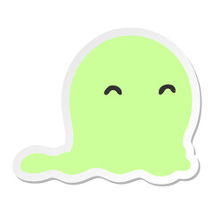 Fototapeta premium spooky ghost floating sticker