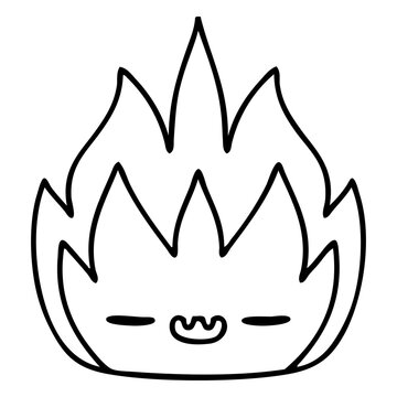 cute flame demon cartoon