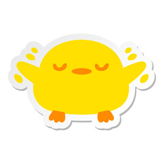 baby bird flapping wings sticker