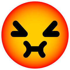 simple annoyed face circle