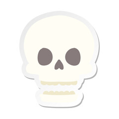 spooky halloween skull sticker