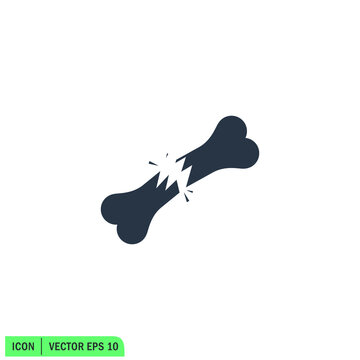 broken bone icon vector illustration logo template