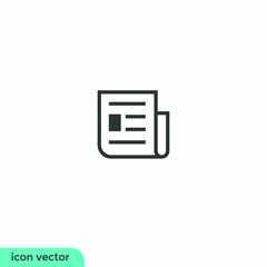 newspaper icon vector illustration simple design element