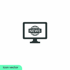 television news icon symbol